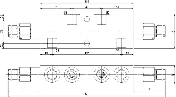 Walvoil - VODL10003ST - Counter Balance N1116 1/2 G5P4