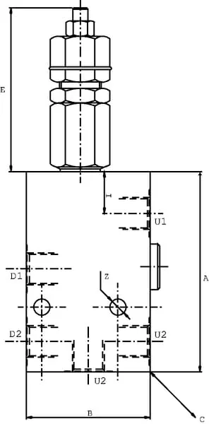 Walvoil - VOSL05001 - Counter Balance A-06-S-B-3/8" BSP
