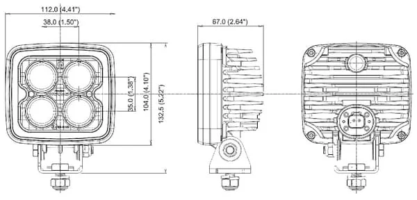 Weldex - WDWL4S40DT - Work Light LED Square