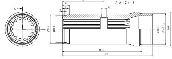 Welte - EDS230650251 - Sliding Bush With Welding Tap 33.2