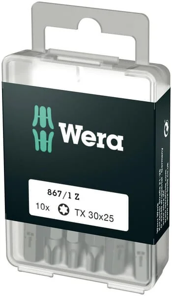 Wera - SC8671ZTX30DIY - Bits TX 30x25 (10 Pieces)