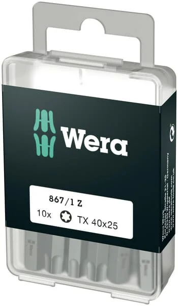 Wera - SC8671ZTX40DIY - Bits TX 40x25 (10 Pieces)