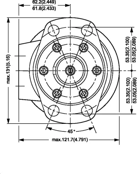 White - OMH500151H1016 - Orbit Motor, Shaft Diameter 35, 4-L