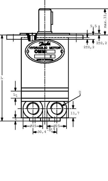 White - OMM32151G0006 - Orbit Motor, Shaft Diameter 16 Side