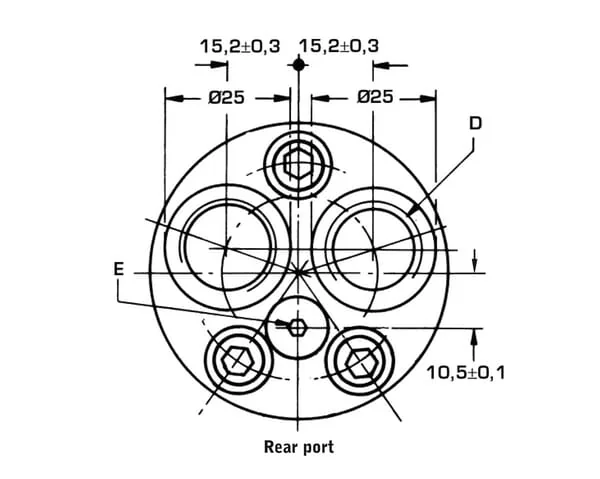 White - OMM50151G0037 - Orbit Motor, Shaft Diameter 16 Back