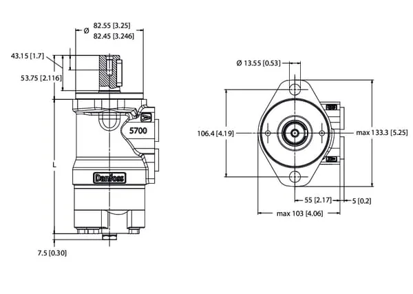 White - OMRX10011186645 - Orbit Motor Shaft Diameter 25 A2 Rear