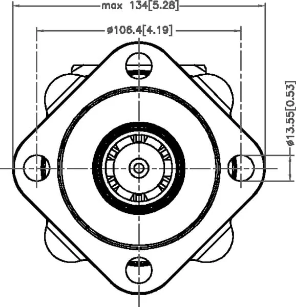 White - OMS100151F0561 - Orbit Motor, Shaft 1 3/8" Z6