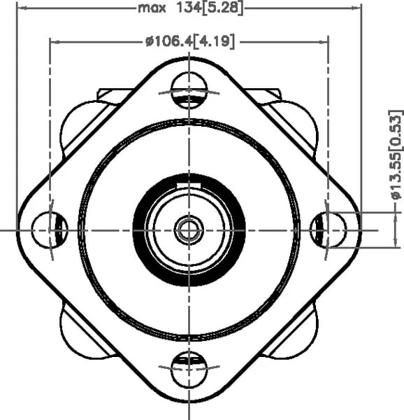 White - OMS125151F0502 - Orbit Motor, Shaft Diameter 32, Standard
