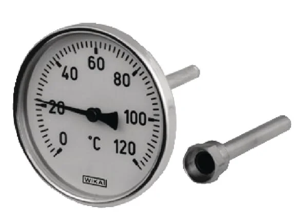 WIKA - 800120A4501B - Thermometer Diameter 80 0-120°C Behind
