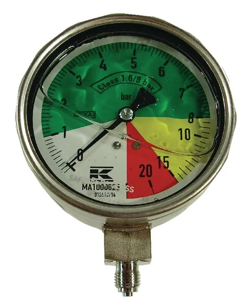 WIKA - MA1000825 - Pressure Gauge 100mm Diameter AHL Bottom