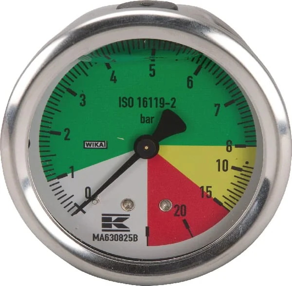 WIKA - MA630825B - Pressure Gauge 63mm Diameter 0-8-25