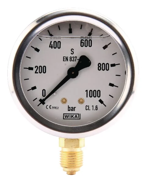 Wika - MA631000L04PLGF - Wika Pressure Gauge Diameter 63 0-1000Bar 1/4" Bottom