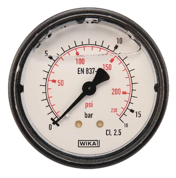 Wika - MA6316B04PLGF - Wika Pressure Gauge Diameter 63 0-16bar 1/4" Rear