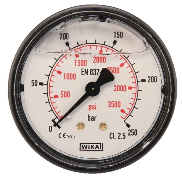Wika - MA63250B04PLGF - Wika Pressure Gauge Diameter 63 0-250bar 1/4" Rear