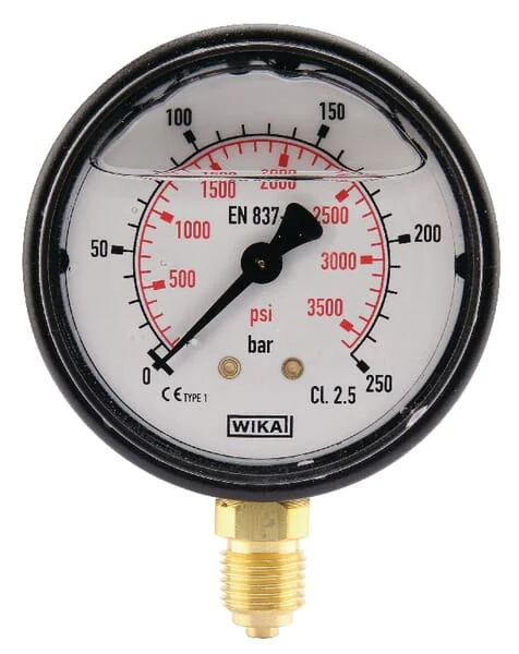 Wika - MA63250L04PLGF - Wika Pressure Gauge Diameter 63 0-250bar 1/4" Bottom