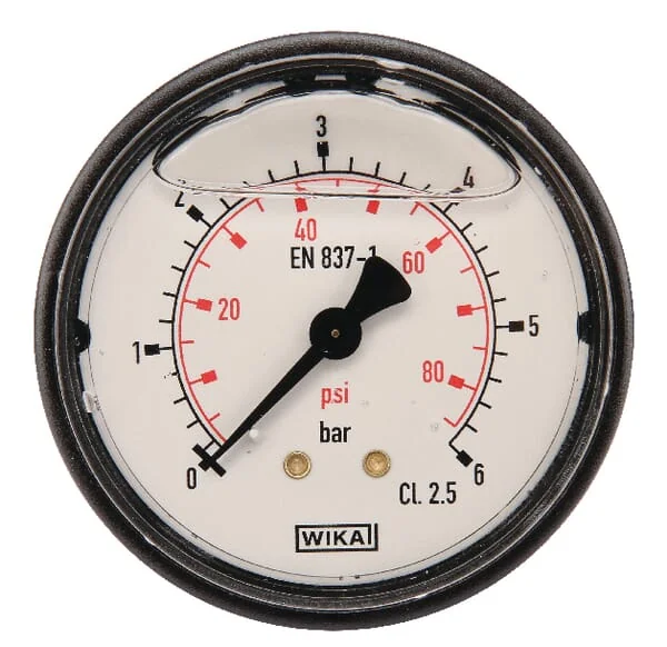 Wika - MA636B04PLGF - Wika Pressure Gauge Diameter 63 0-6bar 1/4" Rear