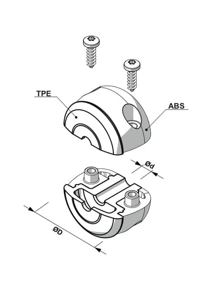 Zeca - 9431ZEC - Round Stopper Ball 48/6mm