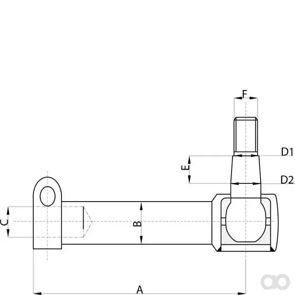 ZF - 0501209901 - Giunto di sterzo ZF con asta