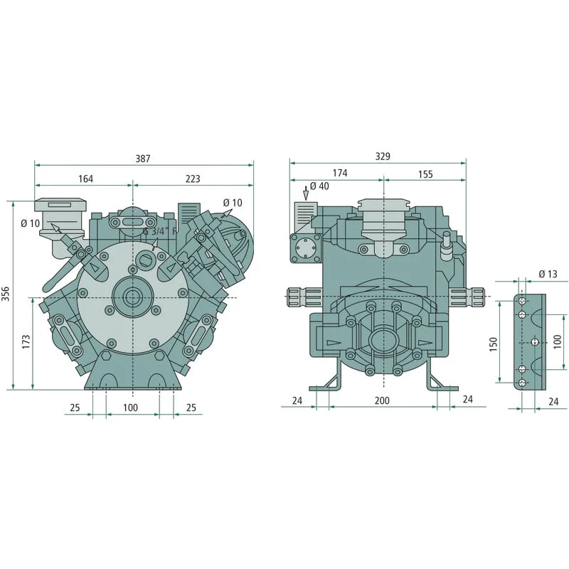 Comet - 6094001900 - Piston Diaphragm Pump APS 101
