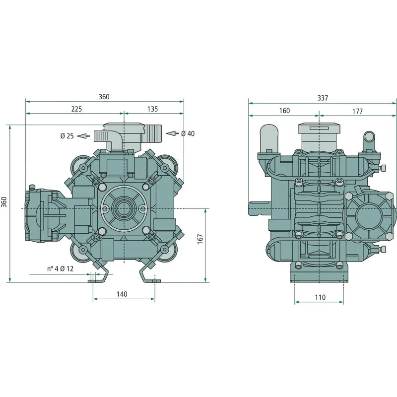 Comet - 6103100100 - Piston Diaphragm Pump BP 151 K