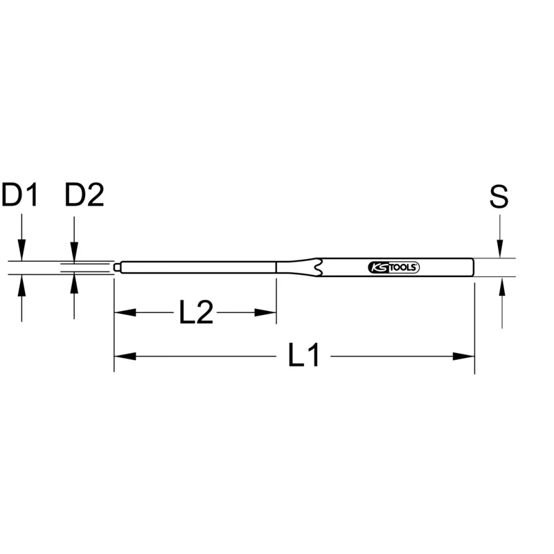 KS Tools - 1620412 - Pin Punch, 8 Point, Diameter 6mm