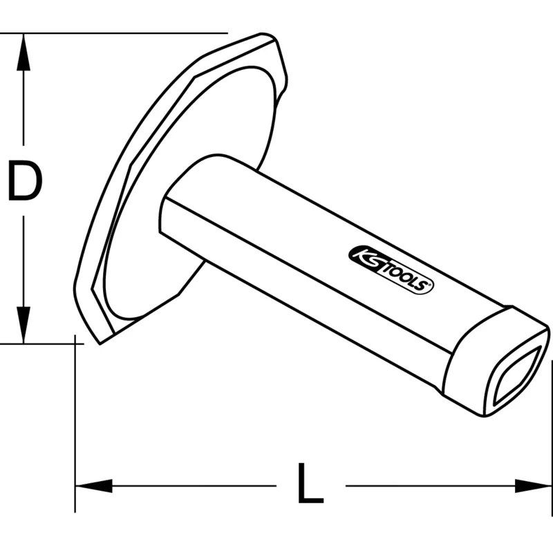 KS Tools - 1622132 - Safety Hand Grip For Chisel, Chisel 18mm