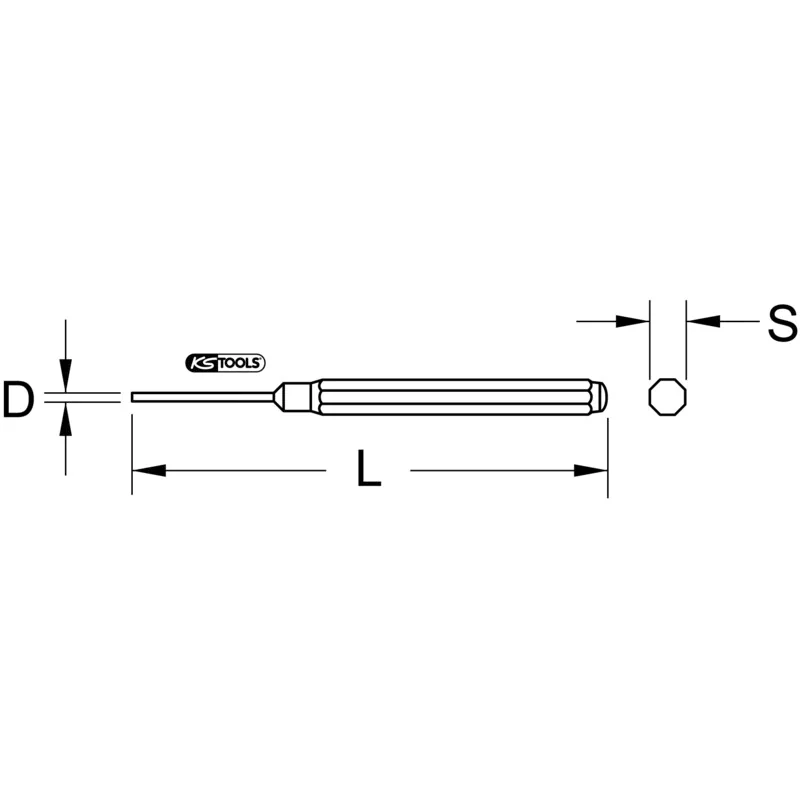 KS Tools - 1622256 - Cotter Pin Drive With Guide Sleeve, Diameter 4.
