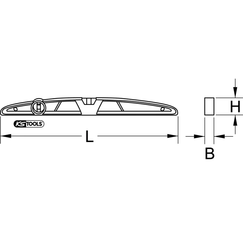 KS Tools - 2044900 - Spirit Level, Alu Torpedo Form, 1000mm