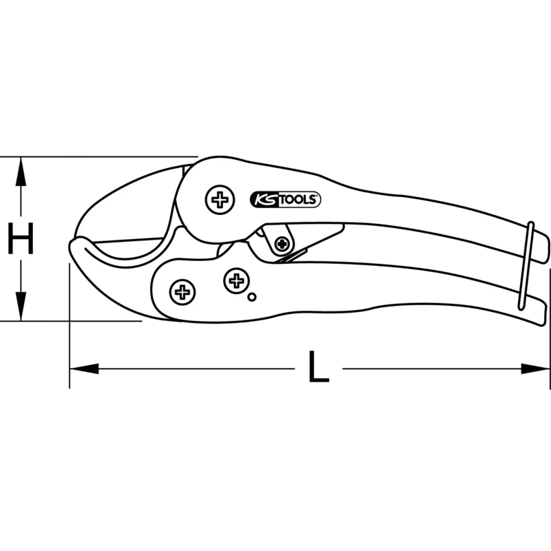 KS Tools - 2220002 - Plastic Pipe Cutter, Diameter 0-42mm