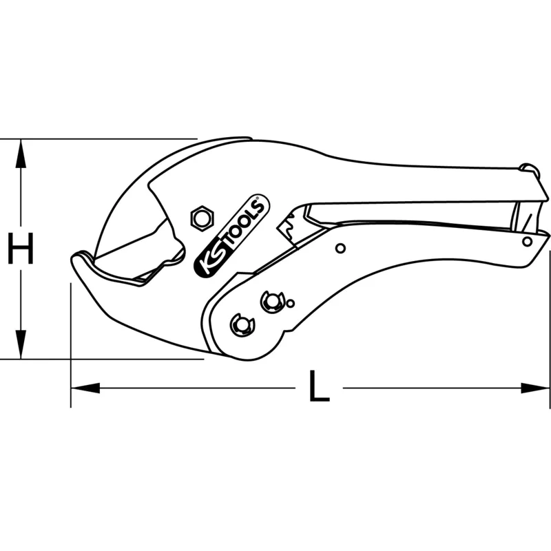 KS Tools - 2220005 - Automatic Plastic Pipe Cutter 0-42mm, L=230mm