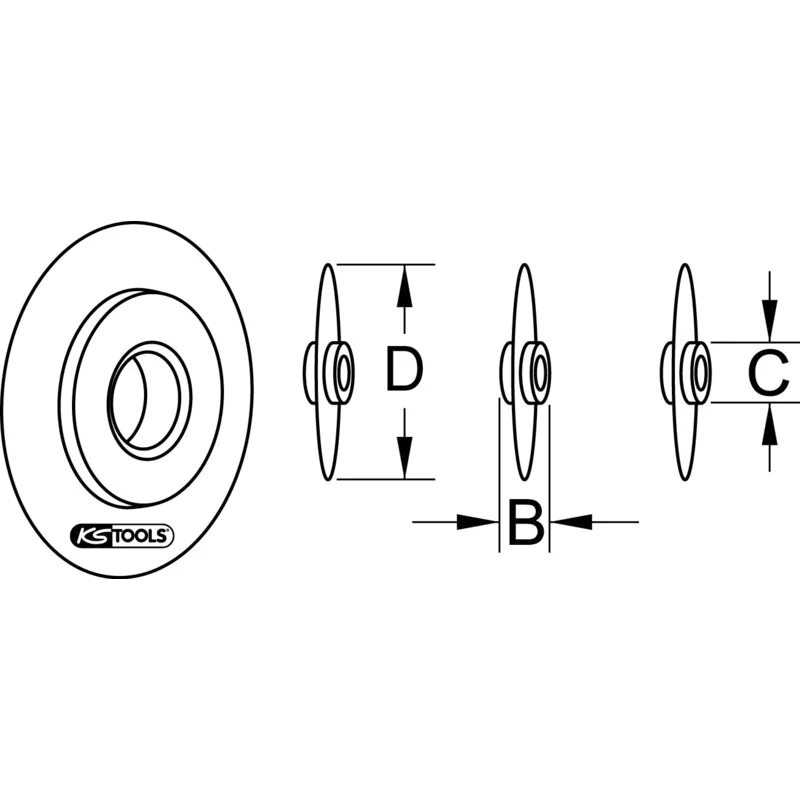 KS Tools - 2220665 - Spare Cutting Wheel, Pipe Cutters, 18.2mm
