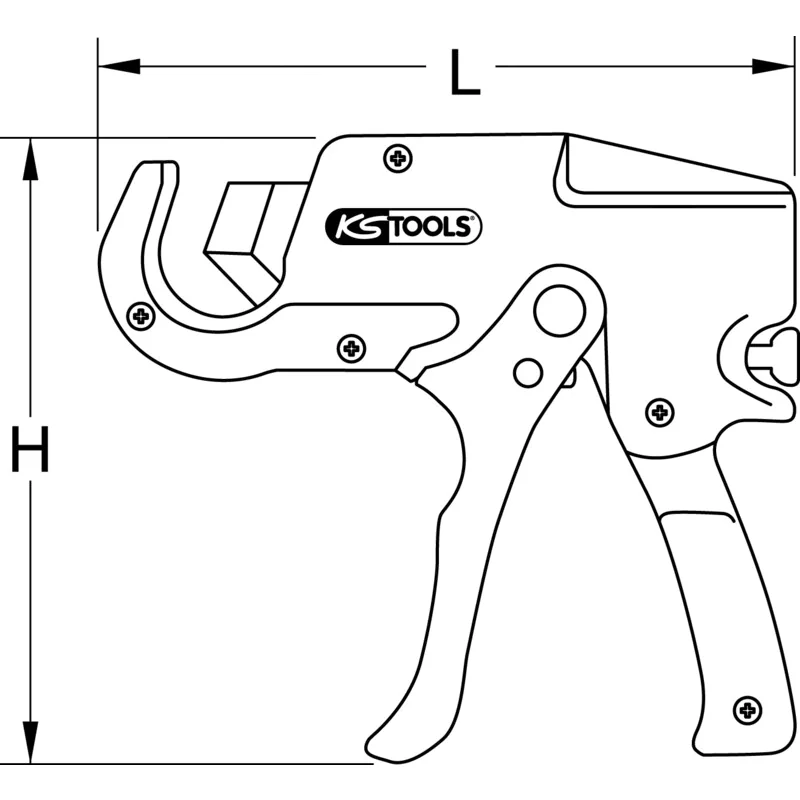 KS Tools - 2221100 - Plastic Pipe Cutting Gun, 6-35mm