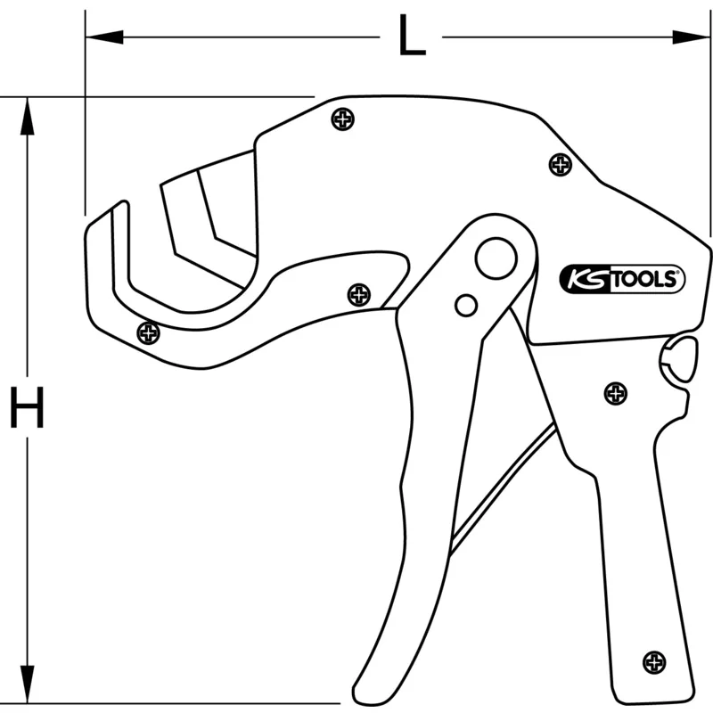 KS Tools - 2223100 - Plastic Pipe Cutting Gun, 6-42mm