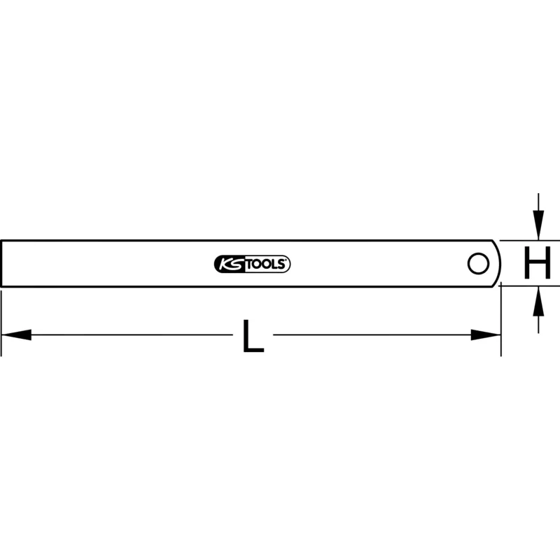 KS Tools - 3000112 - Semi-Flexible Steel Rule, 1000mm