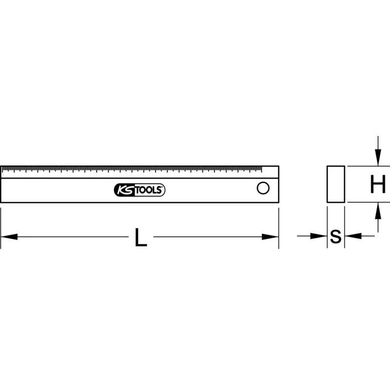 KS Tools - 3000123 - Precision Steel Rule, 600mm