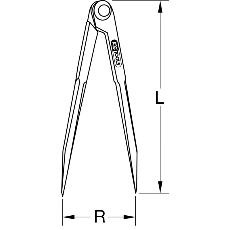 KS Tools - 3000415 - Dividers Without Regulating Arc, 600mm