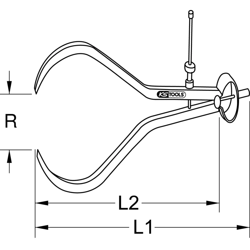 KS Tools - 3000428 - External Callipers, 280mm