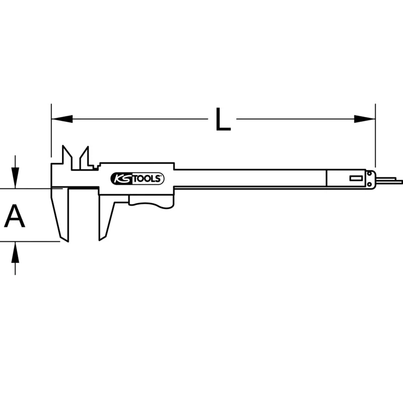 KS Tools - 3000510 - Pocket Vernier Calipers, 0-150 mm