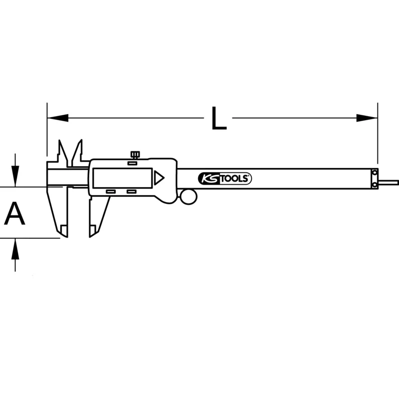 KS Tools - 3000532 - Digital Vernier Calipers, 0-150 mm