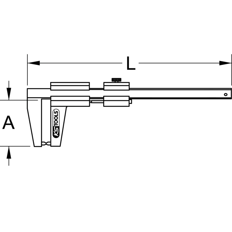KS Tools - 3000536 - Brake Disc Vernier Calipers, 0-90 mm