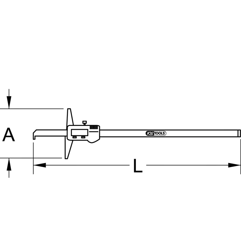 KS Tools - 3000549 - Digital Depth Gauge, 0-500mm