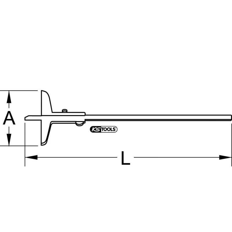 KS Tools - 3000571 - Depth Gauge, 0-150 mm