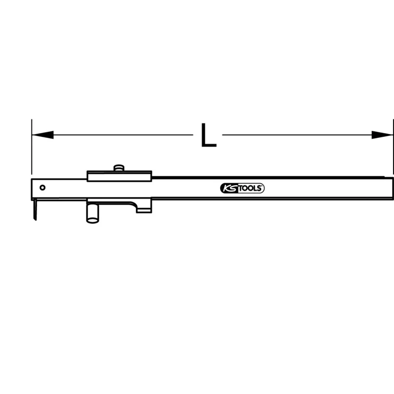 KS Tools - 3000626 - Universal Marking Gauge With Stop Roller, 200mm