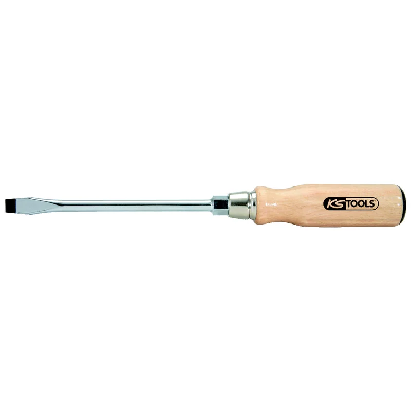 KS Tools - 3001016 - ERGOTORQUE WOOD Slotted Screwdriver, 8.0mm