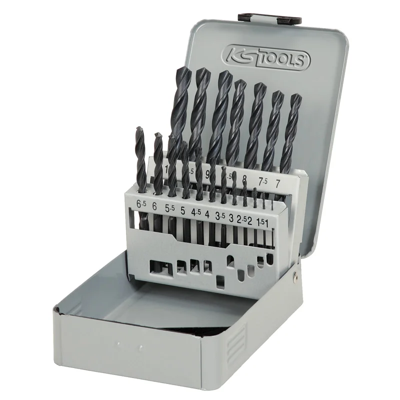 KS Tools - 3301610 - HSS Drill Bit Set, 19pcs, 1-10mm