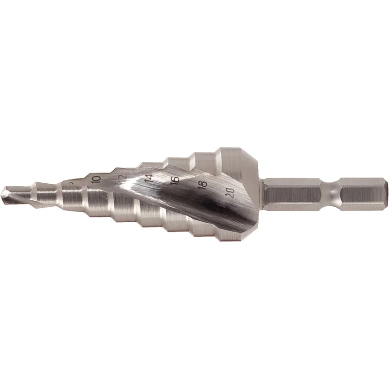 KS Tools - 3302383 - 1/4 Inch HSS Step Drill Bit, Diameter 4-30mm, 14 Steps