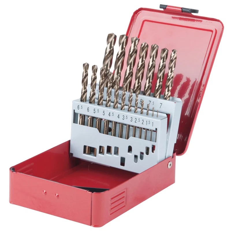 KS Tools - 3303610 - HSS-G Co 5 Twist Drill Set, 19 pcs, 1-10mm