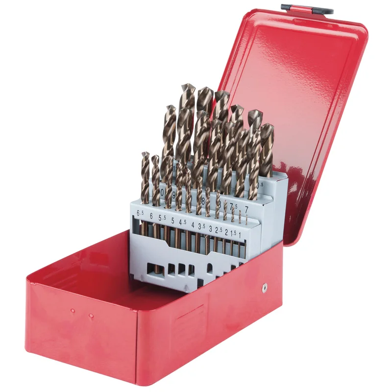 KS Tools - 3303613 - HSS-G Co 5 Twist Drill Set, 25 pcs, 1-13mm