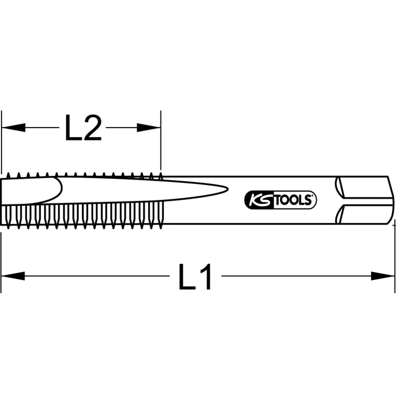 KS Tools - 3310232 - HSS Co Slitting Tap, M12x1,75