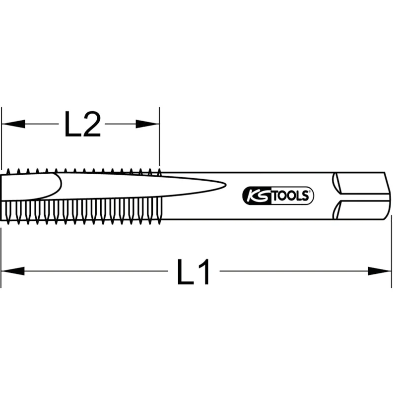 KS Tools - 3311106 - HSS Tap Set, MF, 2pcs, MF8x0,75mm
